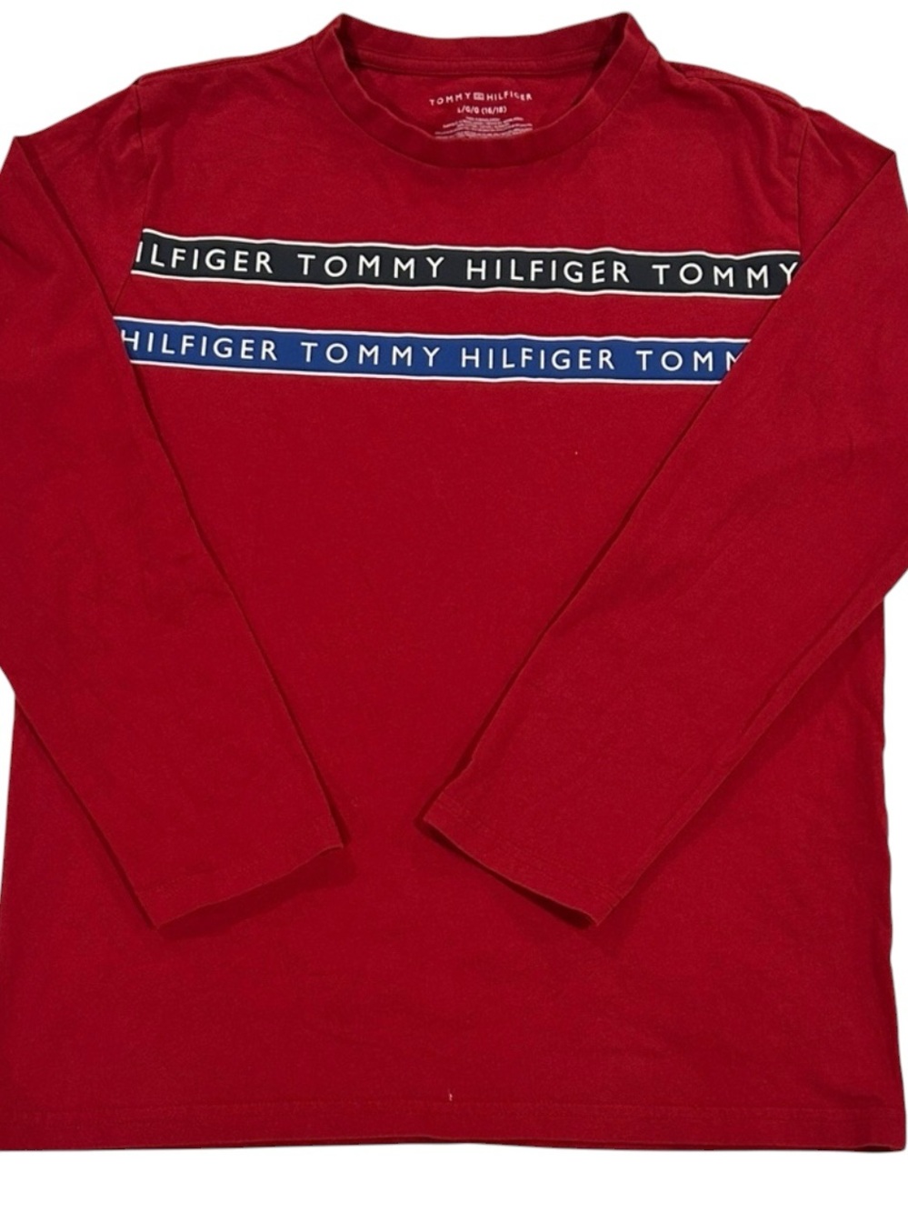 Tommy Hilfiger Red Long Sleeve Tee